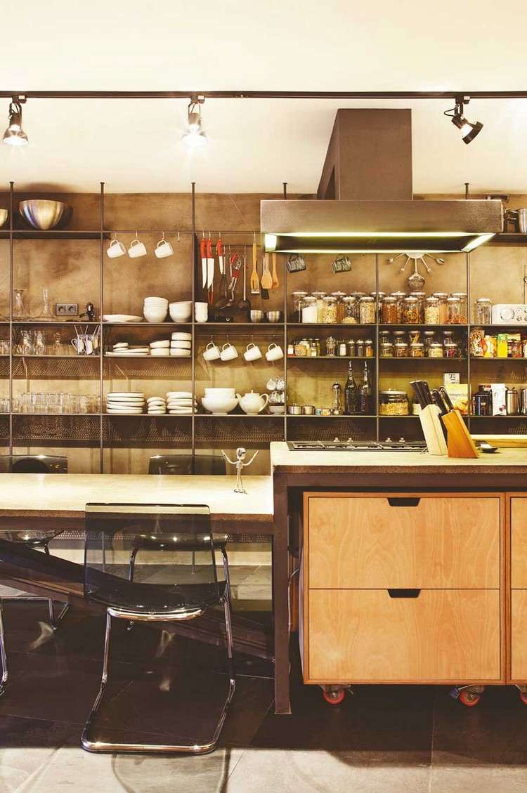 Cuisine industrielle contemporaine en 50 photos formidables
