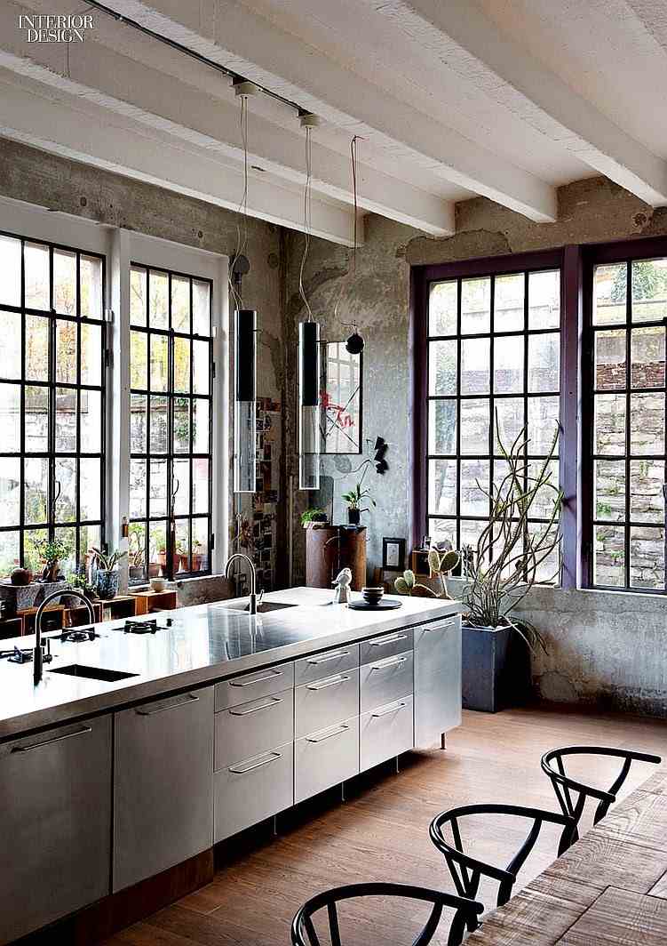 Cuisine industrielle contemporaine en 50 photos formidables