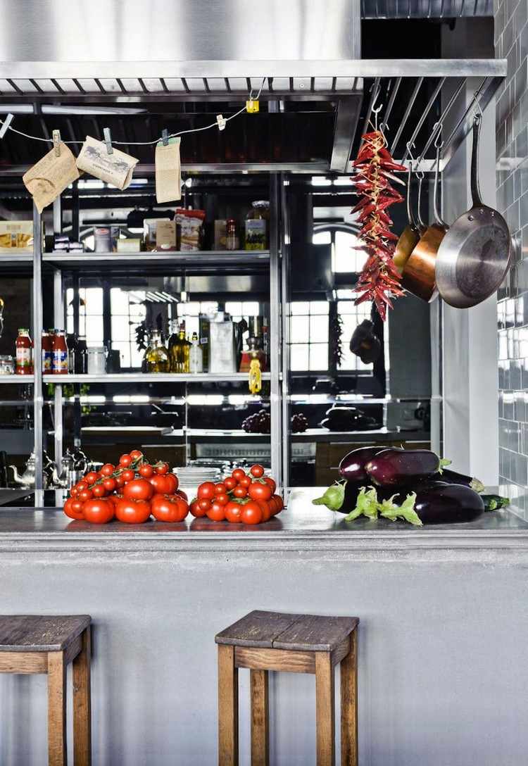 Cuisine effet industriel: idees deco pour une cuisine industrielle ...