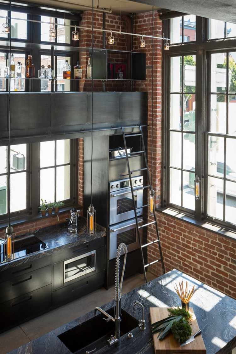 Cuisine industrielle contemporaine en 50 photos formidables