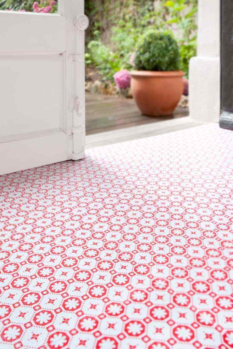 Carrelage original couloir et carreaux de ciment multicolores !