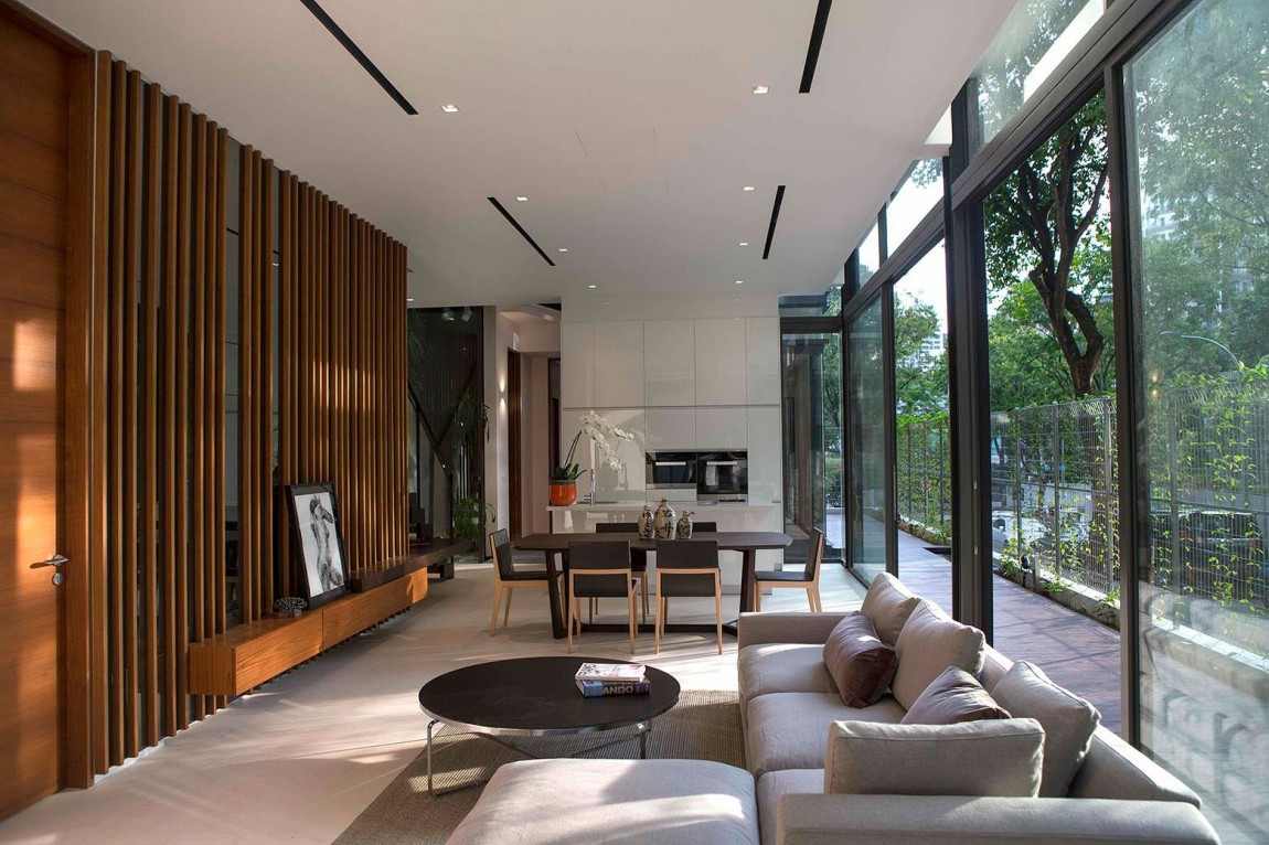 Décoration nature et jardin vertical dans une maison design
