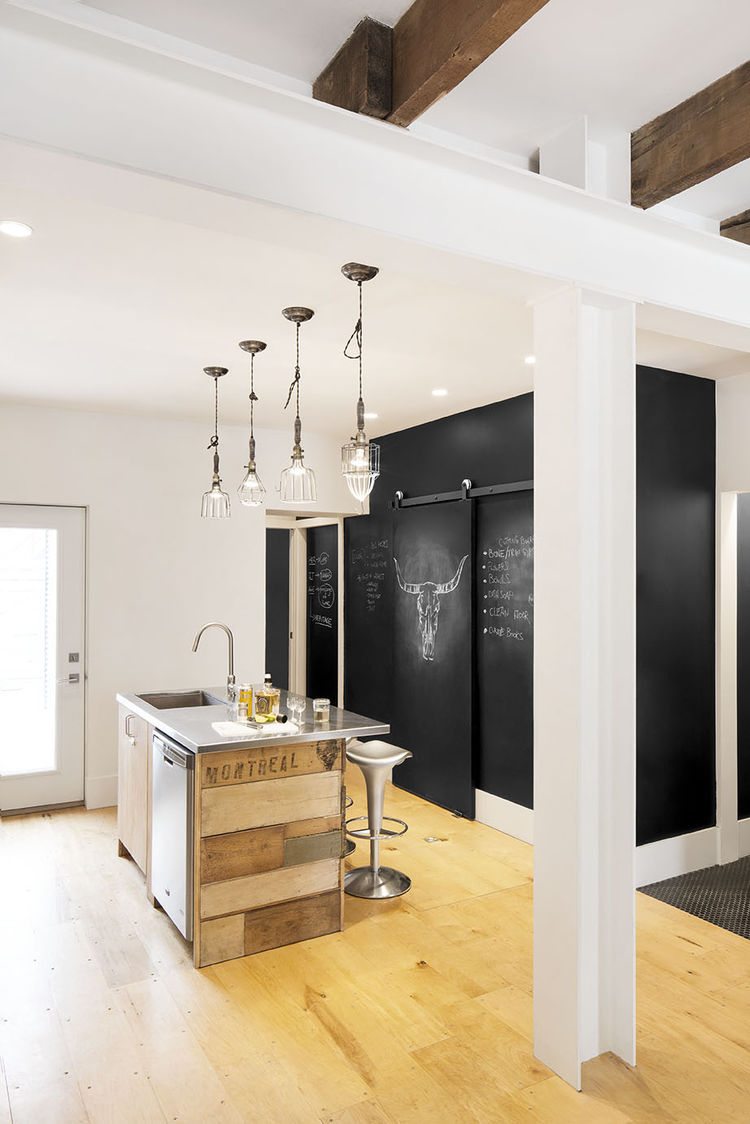 Porte coulissante suspendue de style grange ou moderne