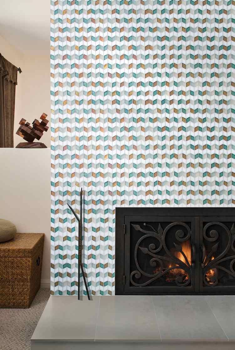Mosaïque de verre et pierre de design moderne en 20 modèles