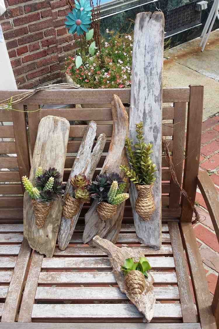 Déco bois flotté & plantes succulentes la nature s'invite chez ...