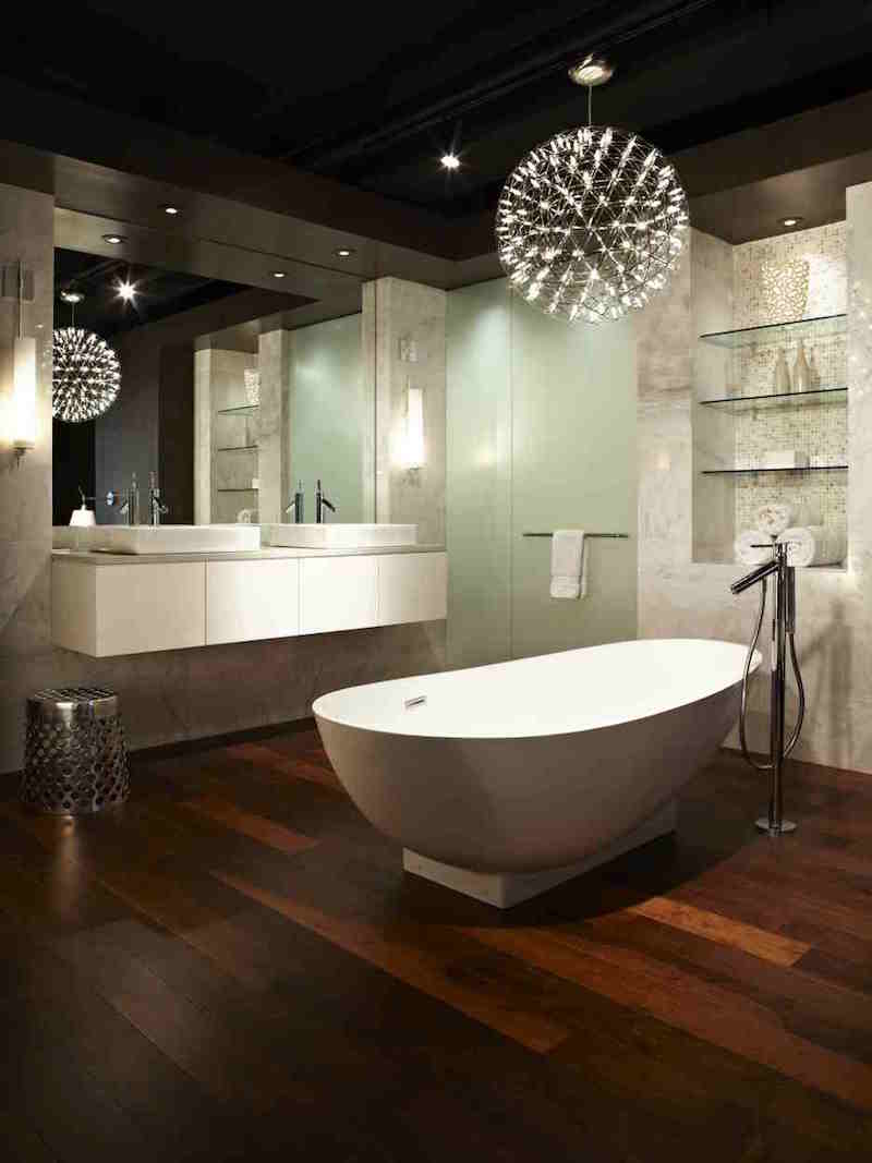 Revêtements et meubles salle de bain bois massif et placage naturel