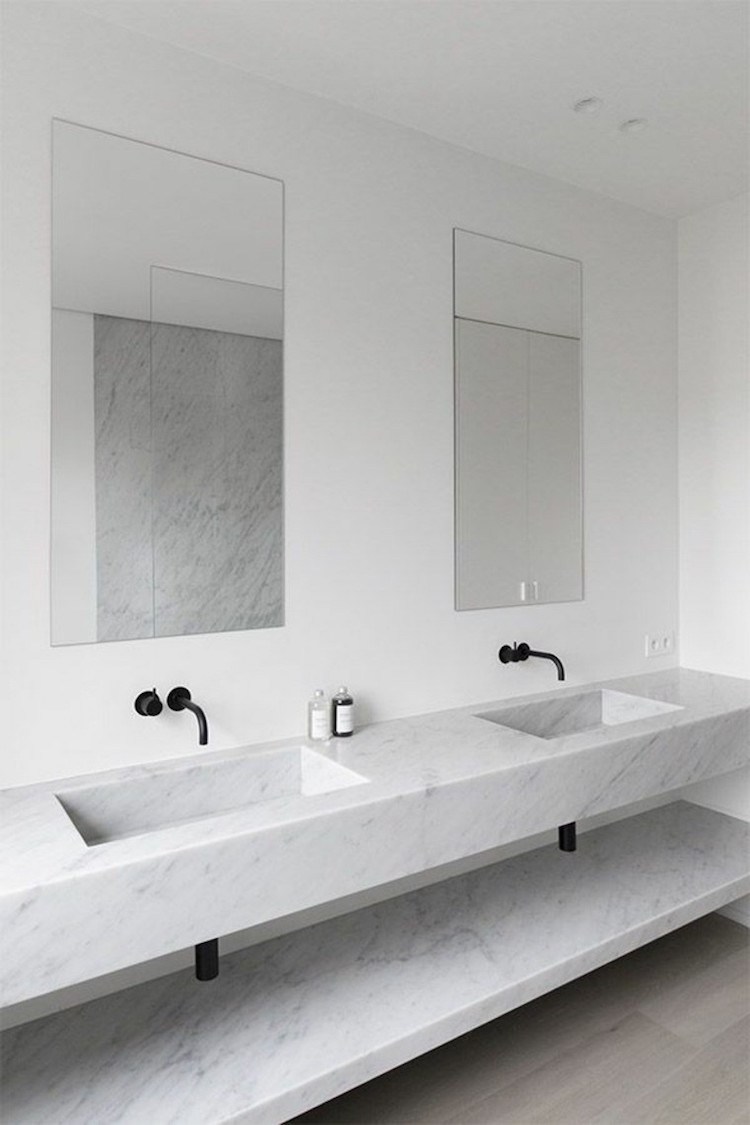 Salle de bain en marbre pour un air sophistiqué et toujours à la mode