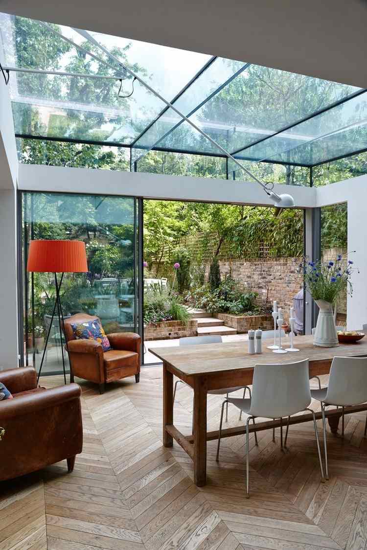Extension de maison avec toit en verre en 20 idées d'aménagement