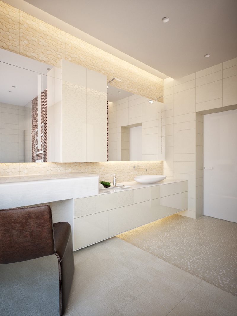 Pierre naturelle dans la salle de bain choix, entretien, idées de ...