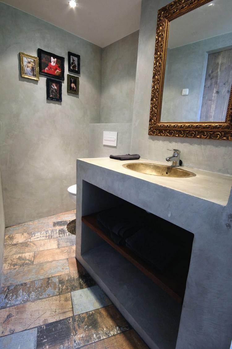 Béton ciré salle de bain pour créer un pièce de caractère bien ...