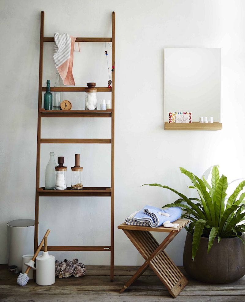 Ãchelle salle de bain étagère ou porte serviettes en 20 idées ...