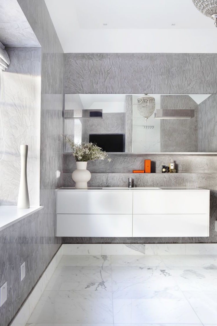 Salle de bain béton ciré –tendance pour donner nouveau look à l'espace