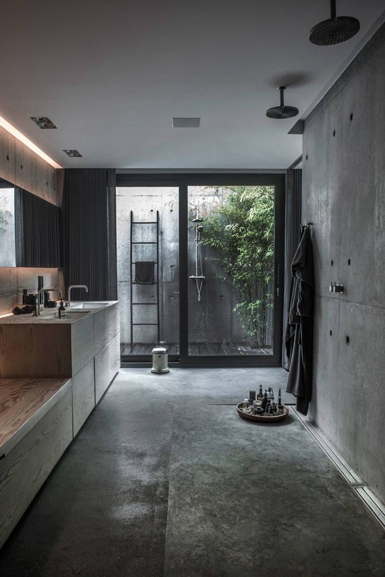 Salle de bain béton ciré –tendance pour donner nouveau look à l'espace