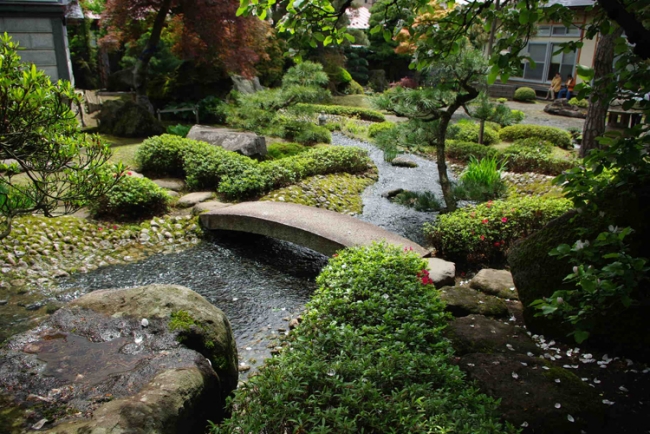 aménagement-de-jardin-japonais-arbustres-petit-pont-de-pierre