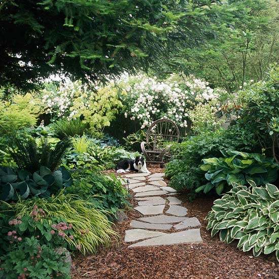 allée de jardin pas-japonais-pierre-chaise-bois-chien