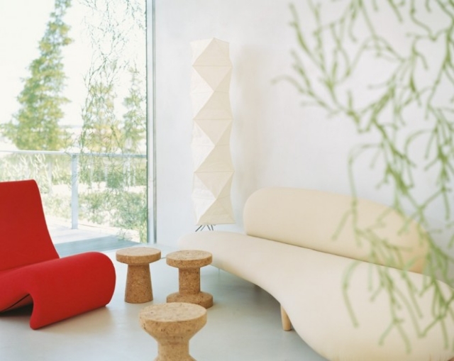 canapé blanc fauteuil rouge moderne canapé design