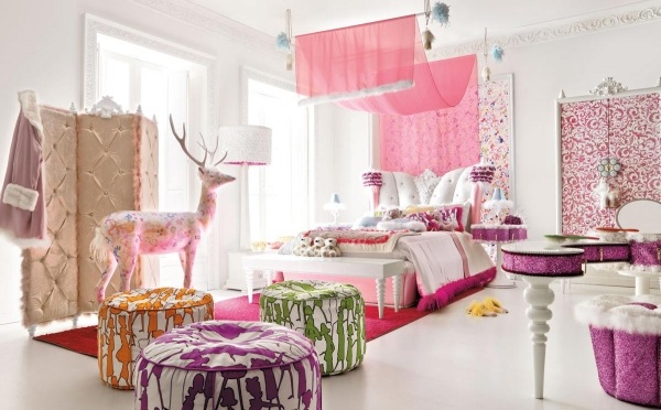Chambre de fille ado en 20 idées de design et décoration Decoration chambre fille bebe princesse