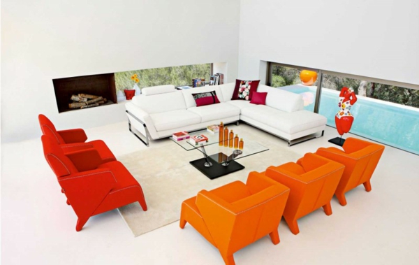 couleur-orange-meubles-design-blanc-table