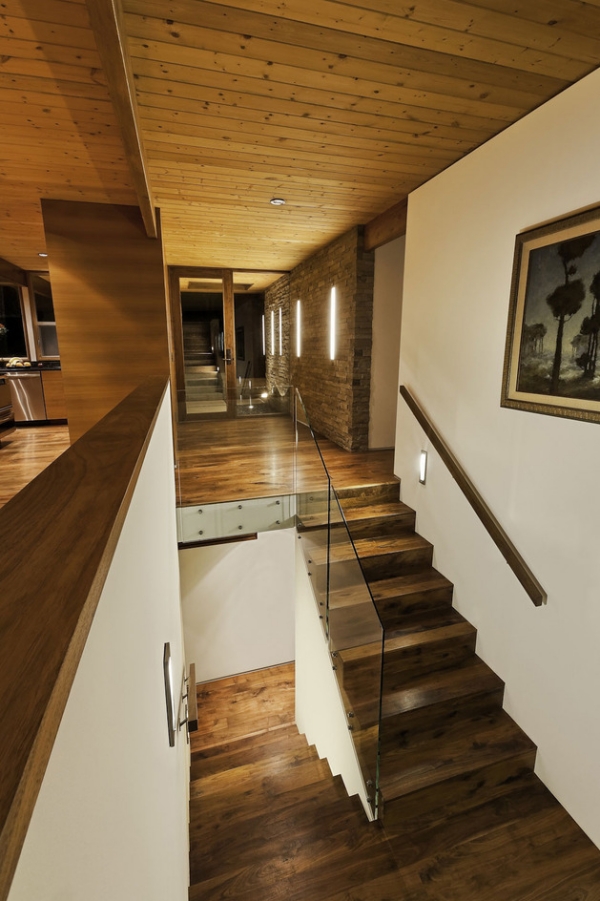  escalier bois sur mesure moderne