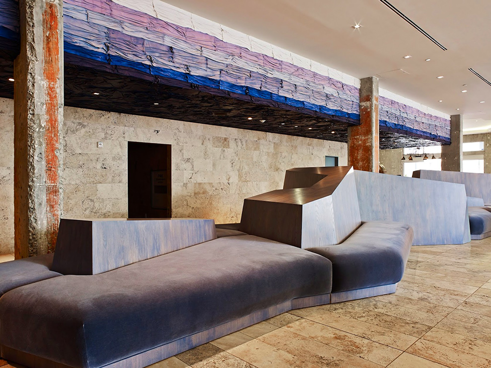 design artistique hotel moderne foyer divan 