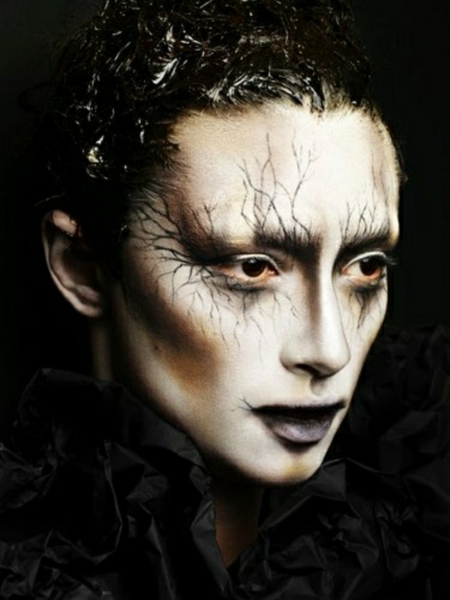 idée-originale-maquillage-d`Halloween-noir