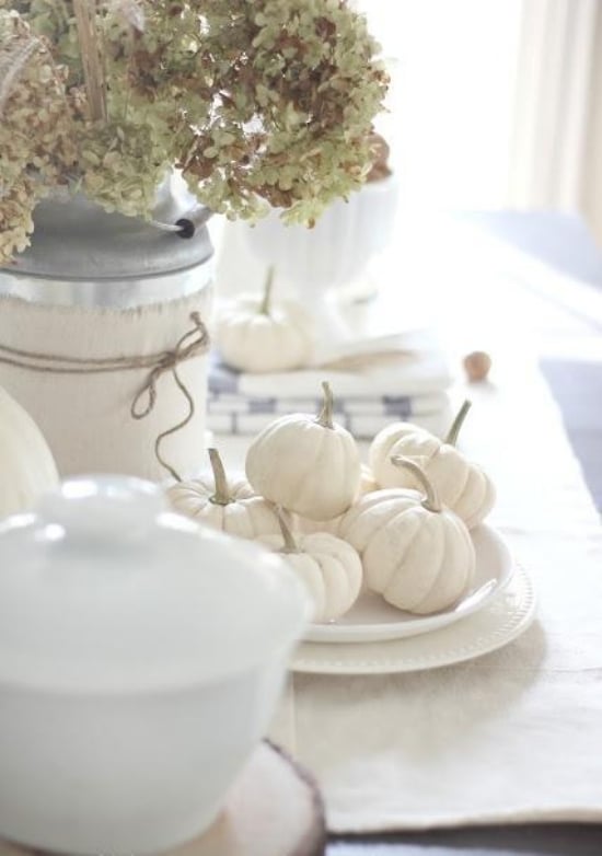idées-déco-d'automne-originales-citrouilles-blanches-table