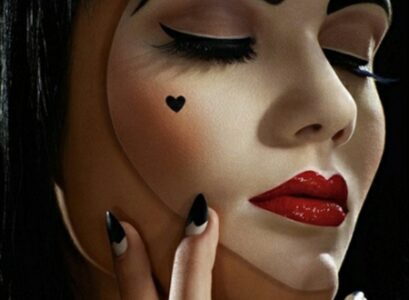 idée-originale-maquillage-d`Halloween-Alice-Pays-des-Merveilles