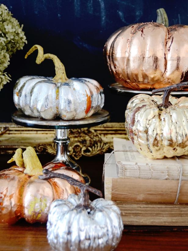 idée-originale-citrouille-d`Halloween-argent-déco