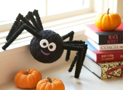 idée-originale-décoration-d'Halloween-araignée