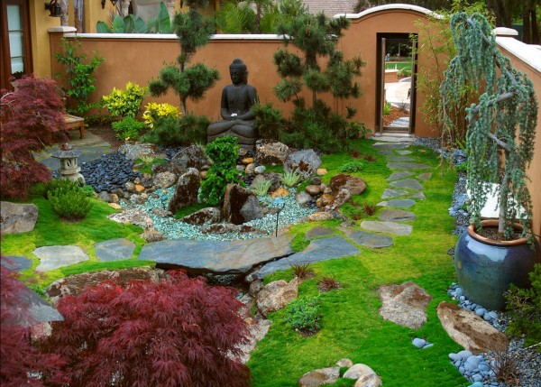 jardin zen couleurs differents