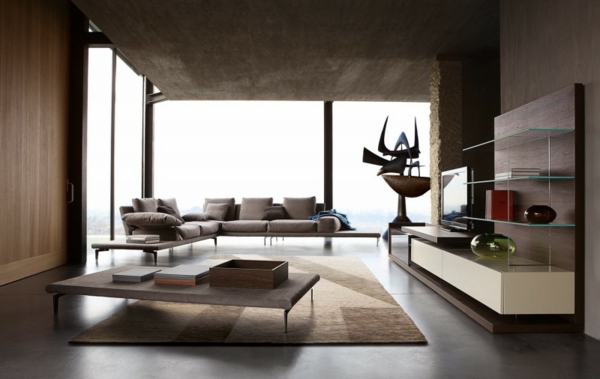 lignes-épurées-sofa-beige-table-bois-design