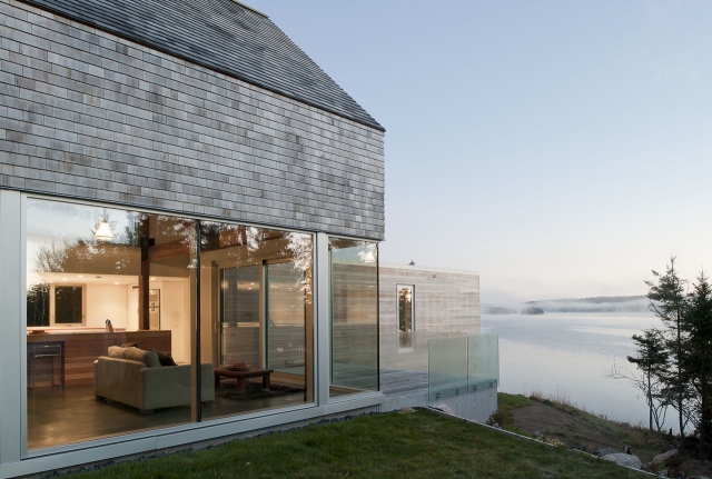 maison en bois cedre vue ocean
