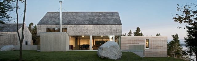 maison moderne encedre pierre