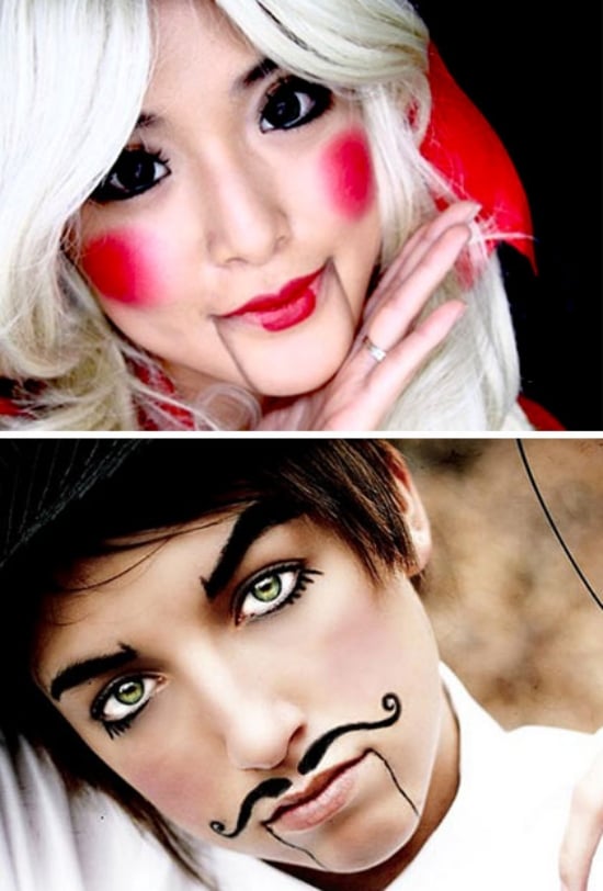 maquillage-d`Halloween-couleur-rouge-poupée