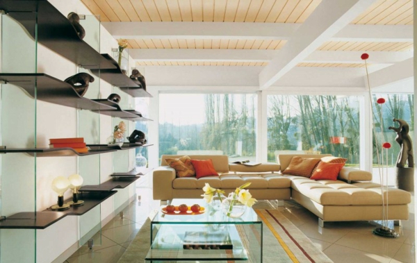 meubles-salon-style-modernes-canapé-beige meubles de salon