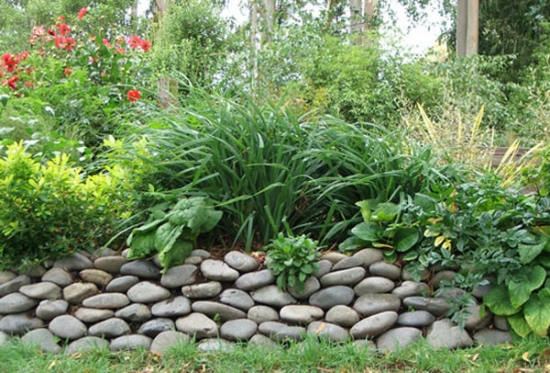 mur de jardin verdure-pierre