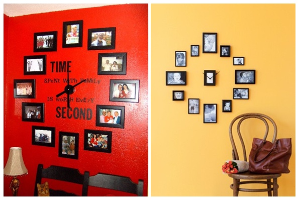 photos au mur accrochage-originale-red-jaune