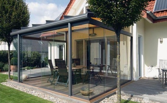 Faites un toit en verre pour votre terrasse moderne Toiture décor Véranda