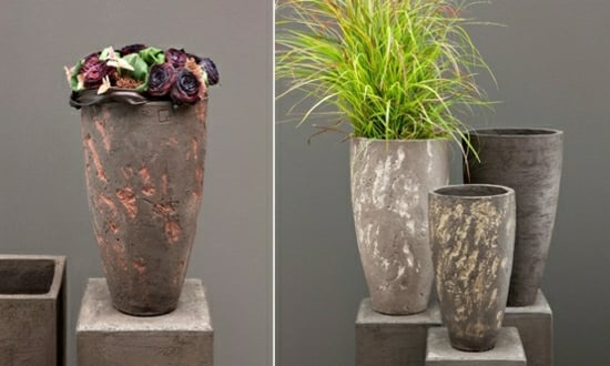 éxtérieur-vases-décoratifs-designs-massifs pots à fleurs et jardinières