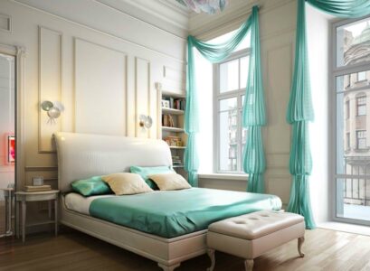accents-verts-chambre-à-coucher-moderne