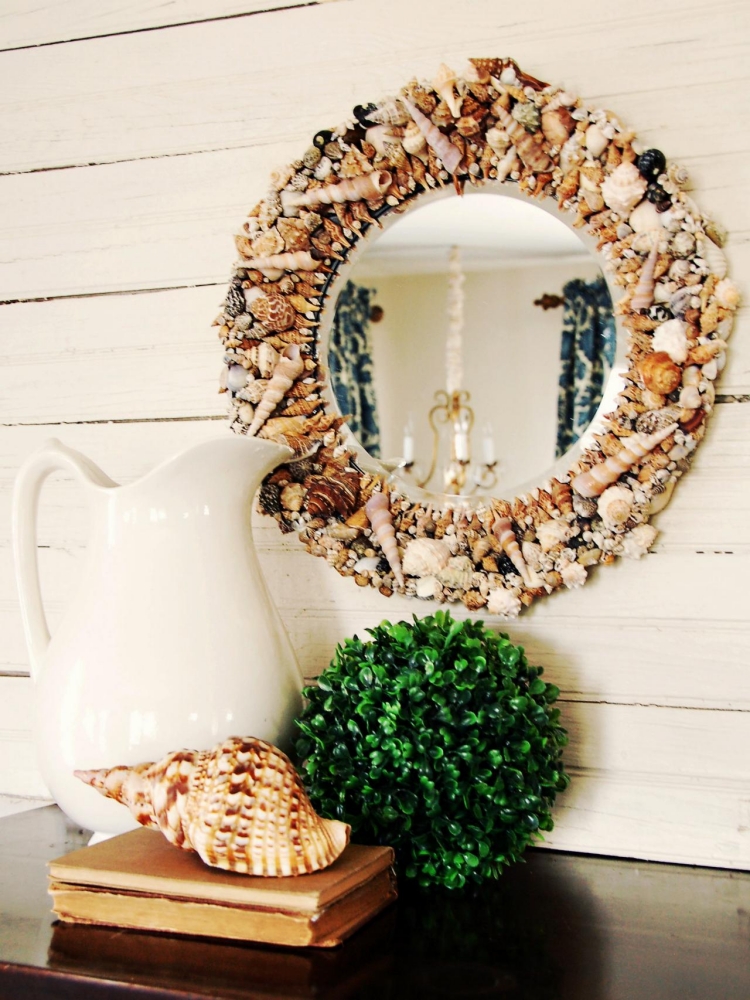 accessoires-maison-miroir-rond-coquilles-déco-artisanale