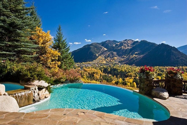 aménagement de piscine villa-montagne-vue-magnifique
