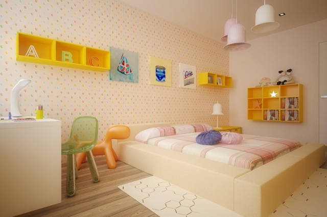 aménagement-pour-une-chambre-d`enfant-grand-lit