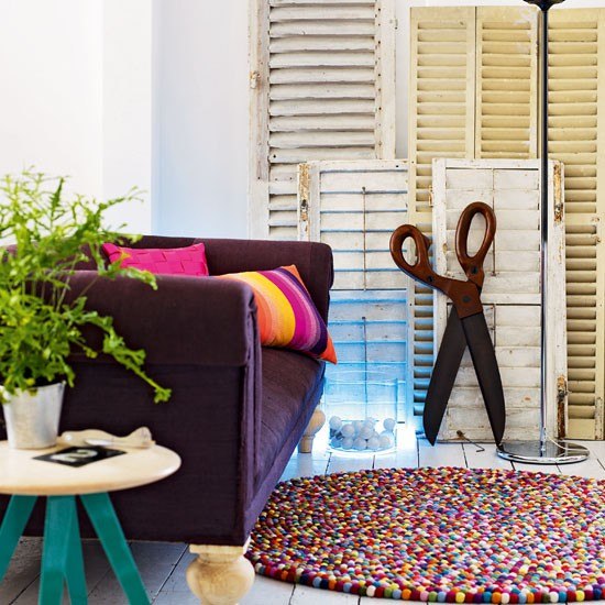 aménagement-salon-contemporain-éclats-couleurs-accents-vintage