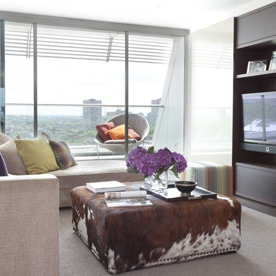 aménagement-salon-styles-moderne-accents-table-vache