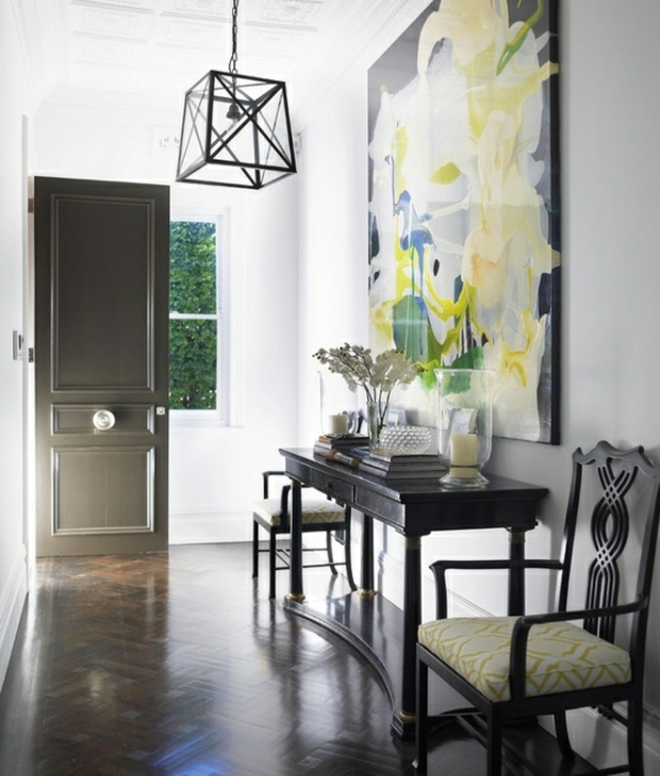 aménagment-entrée-table-console-lustre