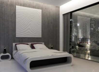 blanche-decoration-mural-fond-gris