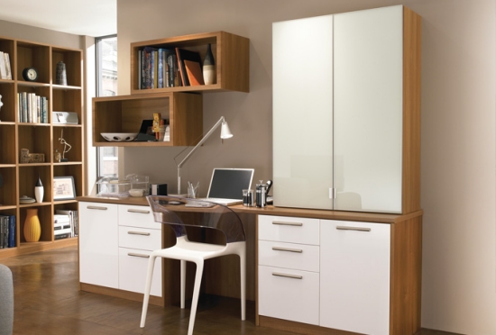 bureau-domicile-mobilier-rangement-blanc-bois Mobilier de bureau
