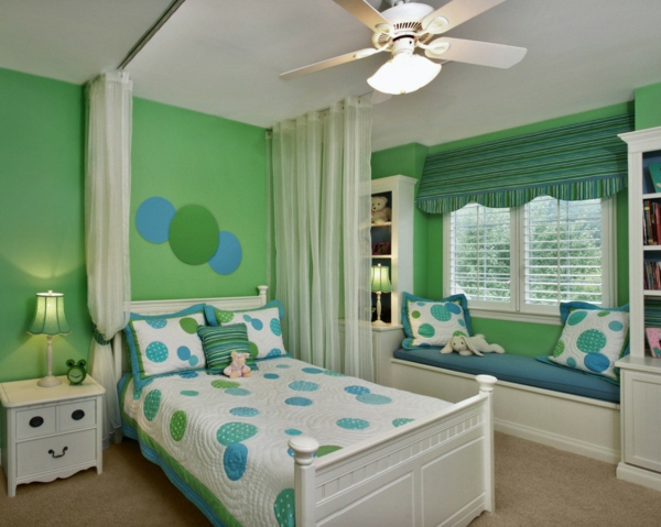 chambre à coucher moderne vert