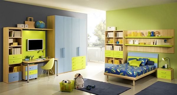 chambre-ado-garçon-bleu-jaune